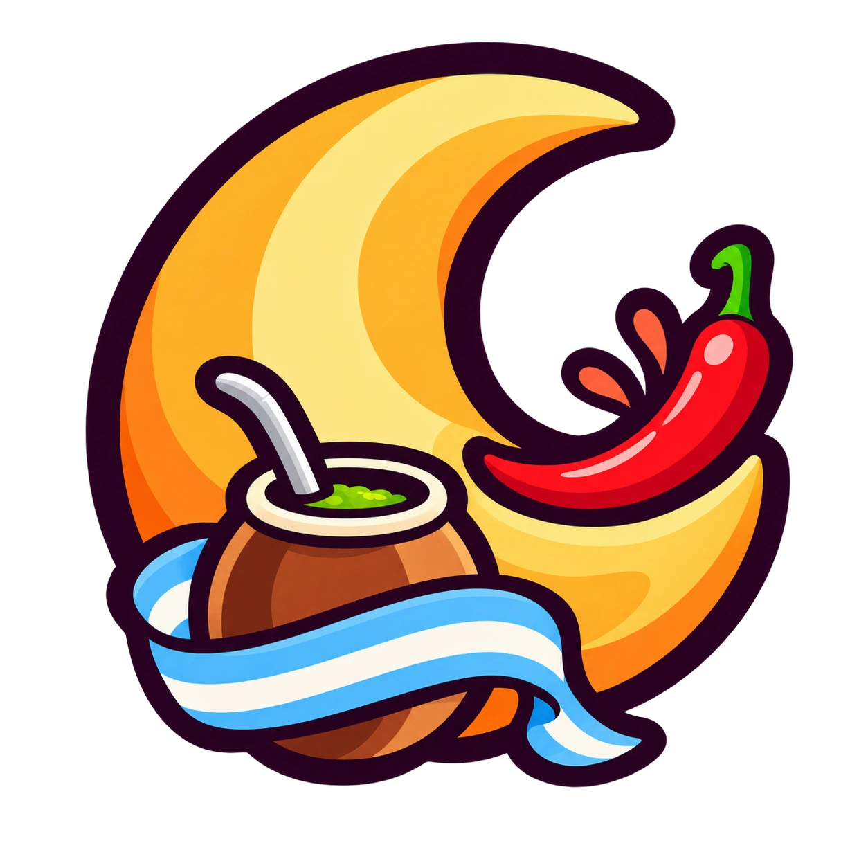 Luna con mate y ají